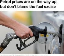 Petrol prices are in the way up, but don't blame the fuel excise